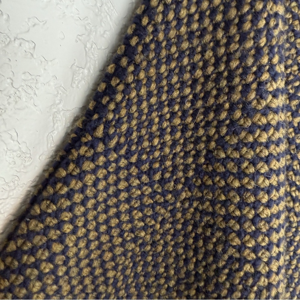 Irish 100% Wool Knit Poncho Cape XS/S Donegal Ireland EUC Wool Soft Blue Green - Picture 5 of 13